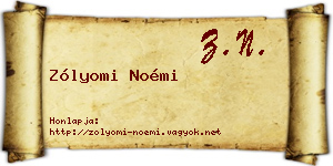 Zólyomi Noémi névjegykártya